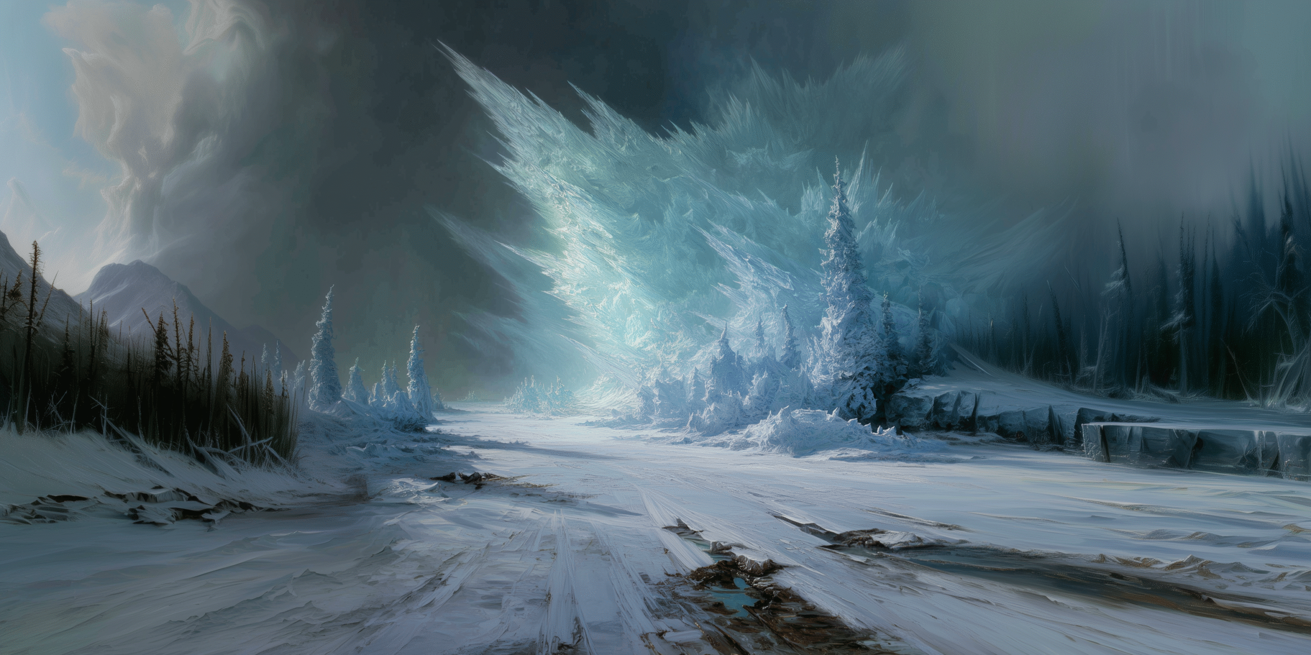 The Cold Veins, frost carved ravines and drifting blizzard air that steals warmth.